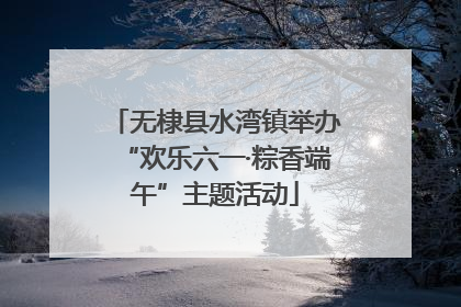 无棣县水湾镇举办“欢乐六一·粽香端午”主题活动