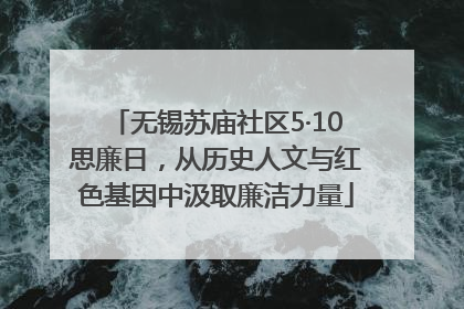 无锡苏庙社区5·10思廉日，从历史人文与红色基因中汲取廉洁力量
