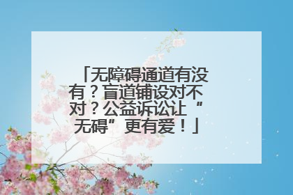 无障碍通道有没有？盲道铺设对不对？公益诉讼让“无碍”更有爱！