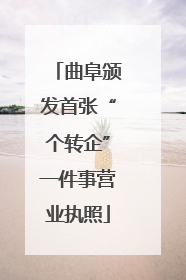 曲阜颁发首张“个转企”一件事营业执照