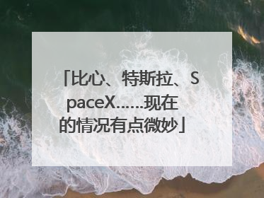 比心、特斯拉、SpaceX……现在的情况有点微妙
