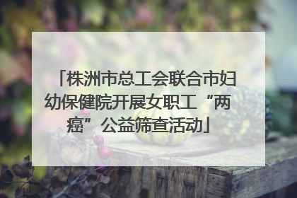 株洲市总工会联合市妇幼保健院开展女职工“两癌”公益筛查活动