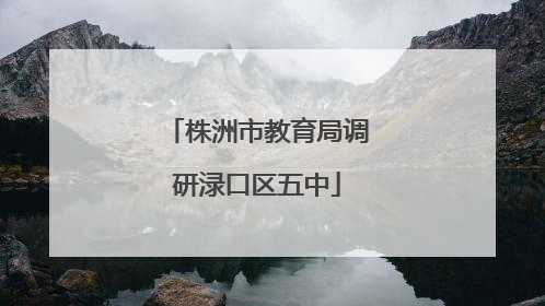 株洲市教育局调研渌口区五中