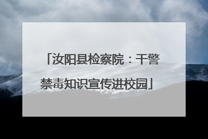 汝阳县检察院：干警禁毒知识宣传进校园
