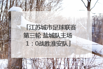 江苏城市足球联赛第三轮 盐城队主场1：0战胜淮安队