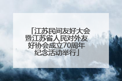 江苏民间友好大会暨江苏省人民对外友好协会成立70周年纪念活动举行
