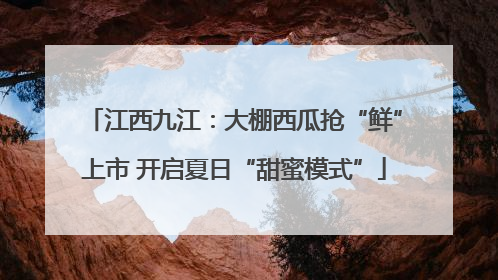 江西九江：大棚西瓜抢“鲜”上市 开启夏日“甜蜜模式”