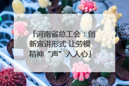 河南省总工会：创新宣讲形式 让劳模精神“声”入人心