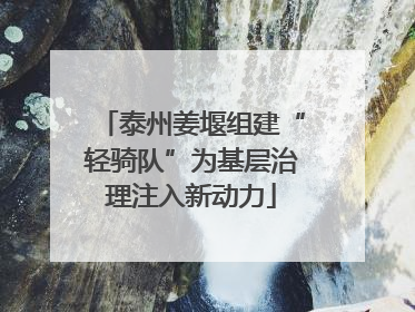 泰州姜堰组建“轻骑队”为基层治理注入新动力