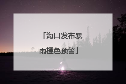海口发布暴雨橙色预警