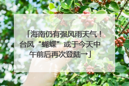 海南仍有强风雨天气！台风“蝴蝶”或于今天中午前后再次登陆→