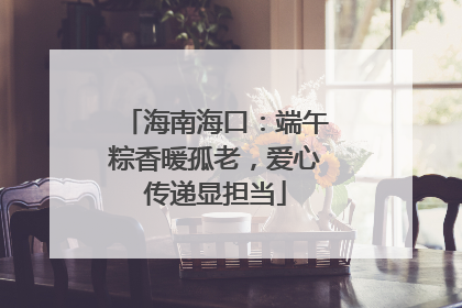 海南海口：端午粽香暖孤老，爱心传递显担当
