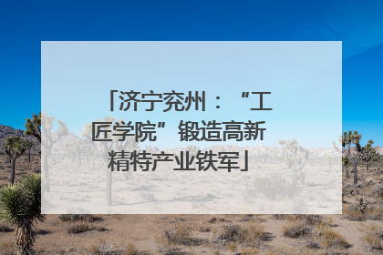 济宁兖州：“工匠学院”锻造高新精特产业铁军