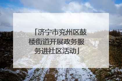 济宁市兖州区鼓楼街道开展政务服务进社区活动