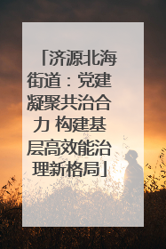 济源北海街道：党建凝聚共治合力 构建基层高效能治理新格局