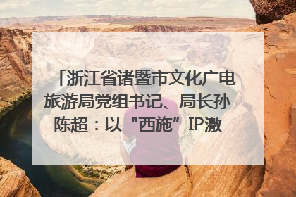 浙江省诸暨市文化广电旅游局党组书记、局长孙陈超：以“西施”IP激活全域旅游 打造县域文旅融合新标杆｜第七届全国县域旅游研究成果发布系列活动