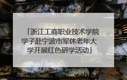 浙江工商职业技术学院学子赴宁波市军休老年大学开展红色研学活动