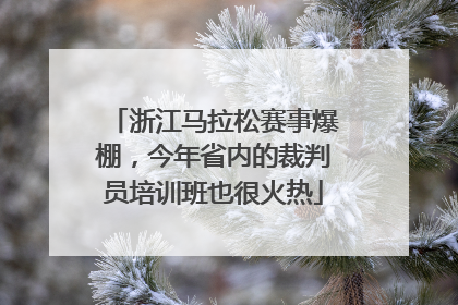 浙江马拉松赛事爆棚，今年省内的裁判员培训班也很火热