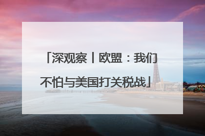 深观察丨欧盟：我们不怕与美国打关税战
