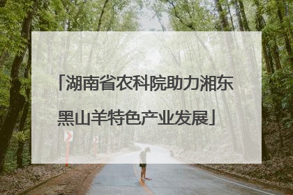湖南省农科院助力湘东黑山羊特色产业发展
