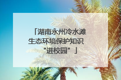 湖南永州冷水滩生态环境保护知识“进校园”