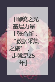 聊统之光 基层力量丨张合新：“数据采集之旅”，一走就是25年