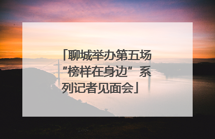 聊城举办第五场“榜样在身边”系列记者见面会