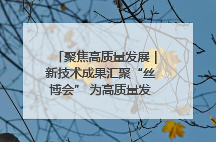 聚焦高质量发展｜新技术成果汇聚“丝博会” 为高质量发展注入新动能