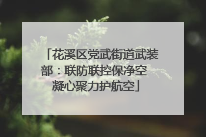 花溪区党武街道武装部：联防联控保净空 凝心聚力护航空