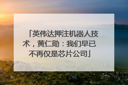 英伟达押注机器人技术，黄仁勋：我们早已不再仅是芯片公司