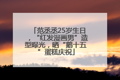 范丞丞25岁生日，“红发漫画男”造型曝光，晒“鹅十五”蛋糕庆祝