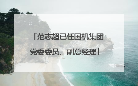 范志超已任国机集团党委委员、副总经理