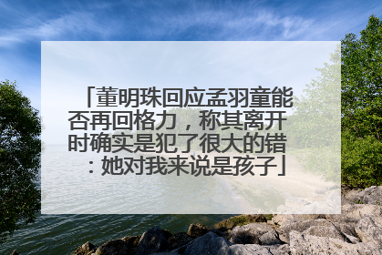 董明珠回应孟羽童能否再回格力，称其离开时确实是犯了很大的错：她对我来说是孩子
