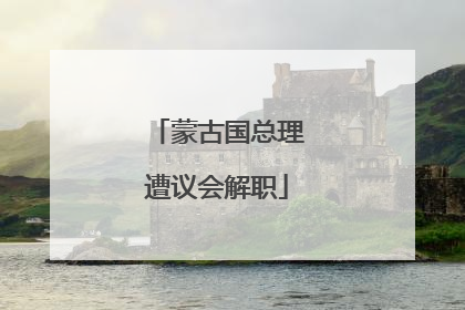 蒙古国总理遭议会解职