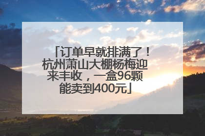 订单早就排满了！杭州萧山大棚杨梅迎来丰收，一盒96颗能卖到400元