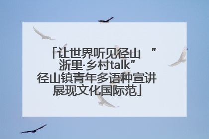 让世界听见径山 “浙里·乡村talk”径山镇青年多语种宣讲展现文化国际范