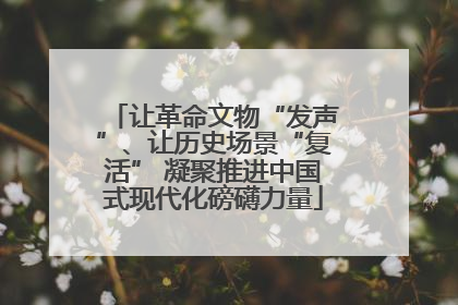 让革命文物“发声”、让历史场景“复活” 凝聚推进中国式现代化磅礴力量