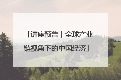 讲座预告｜全球产业链视角下的中国经济