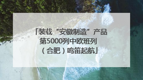 装载“安徽制造”产品 第5000列中欧班列（合肥）鸣笛起航