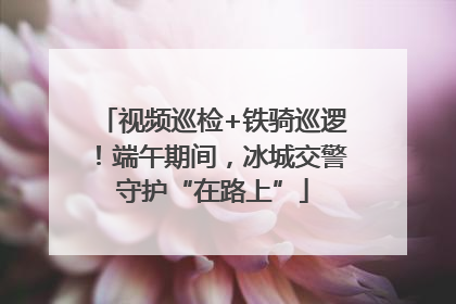 视频巡检+铁骑巡逻！端午期间，冰城交警守护“在路上”
