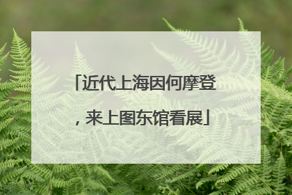 近代上海因何摩登，来上图东馆看展