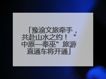 豫渝文旅牵手，共赴山水之约！“中原—奉巫”旅游直通车将开通