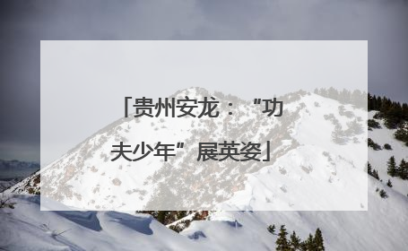 贵州安龙：“功夫少年”展英姿