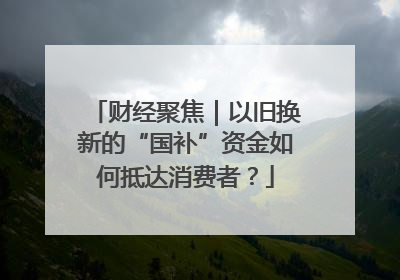 财经聚焦｜以旧换新的“国补”资金如何抵达消费者？