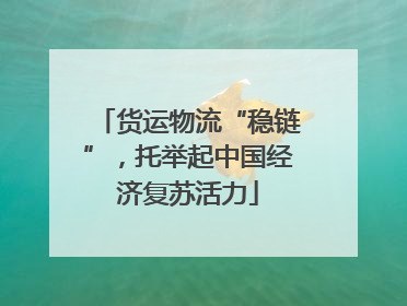 货运物流“稳链”，托举起中国经济复苏活力