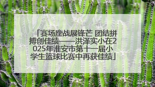 赛场鏖战展锋芒 团结拼搏创佳绩——洪泽实小在2025年淮安市第十一届小学生篮球比赛中再获佳绩
