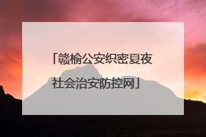 赣榆公安织密夏夜社会治安防控网
