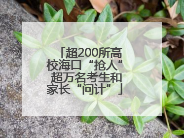超200所高校海口“抢人” 超万名考生和家长“问计”