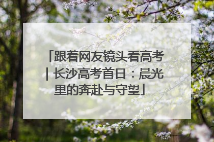 跟着网友镜头看高考｜长沙高考首日：晨光里的奔赴与守望