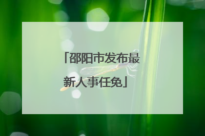 邵阳市发布最新人事任免